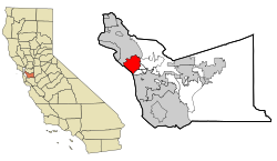 Alameda County California Incorporated and Unincorporated areas San Leandro Highlighted